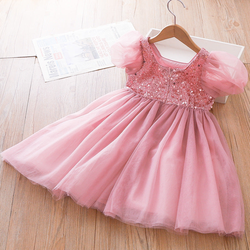 Children's Pink Tulle Dress by Pedrarias