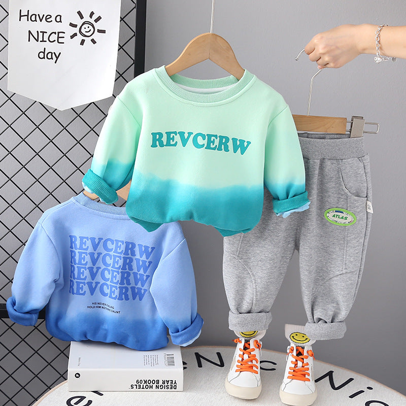 Children's Men's Winter Sweatshirt Set