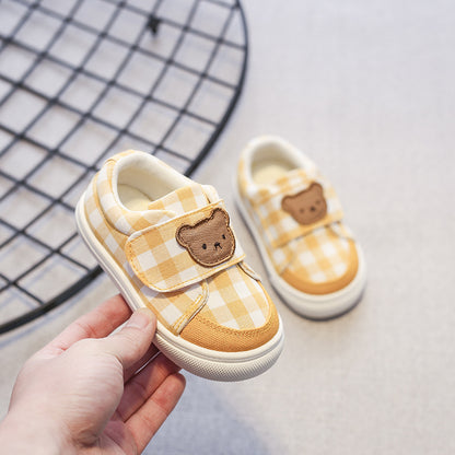 Bear Checkered Children's Sneakers