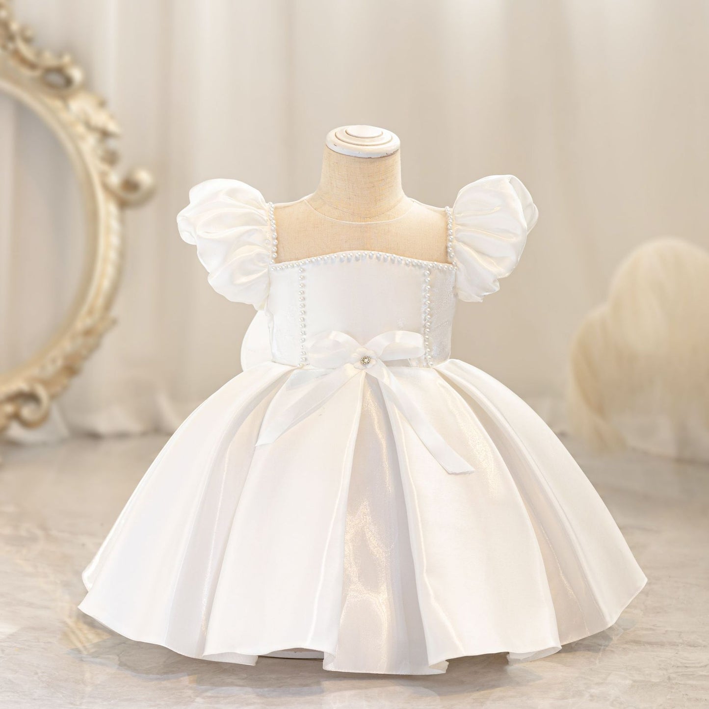 Pearls and Bow Party Dress