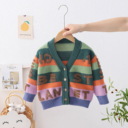 Children's Cardigan Knitting Letters