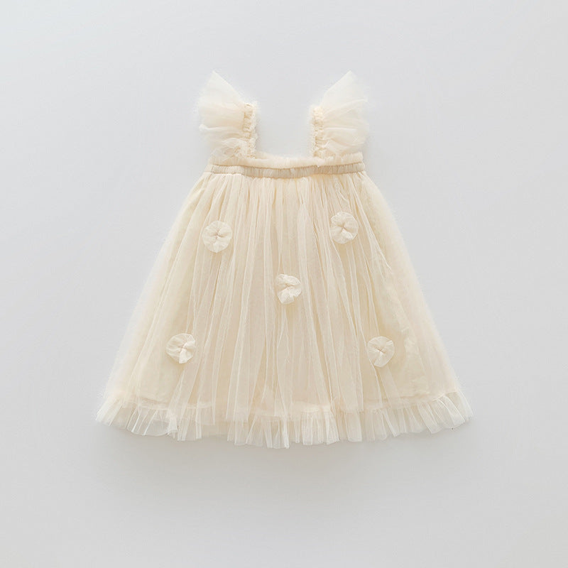 Children's Tulle Dress with Flowers