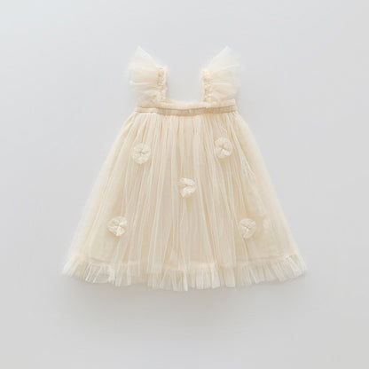 Children's Tulle Dress with Flowers