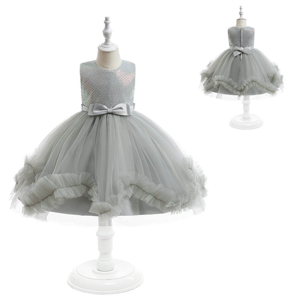 Shiny Bowknot Children's Party Dress