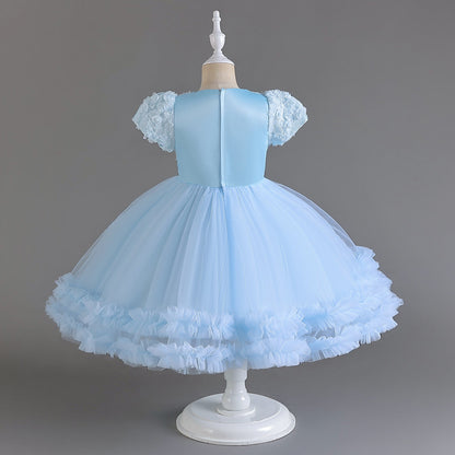 Tulle Flowers Children's Party Dress