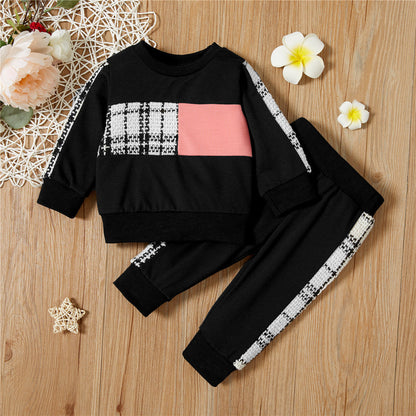 Black Plaid Children's Set