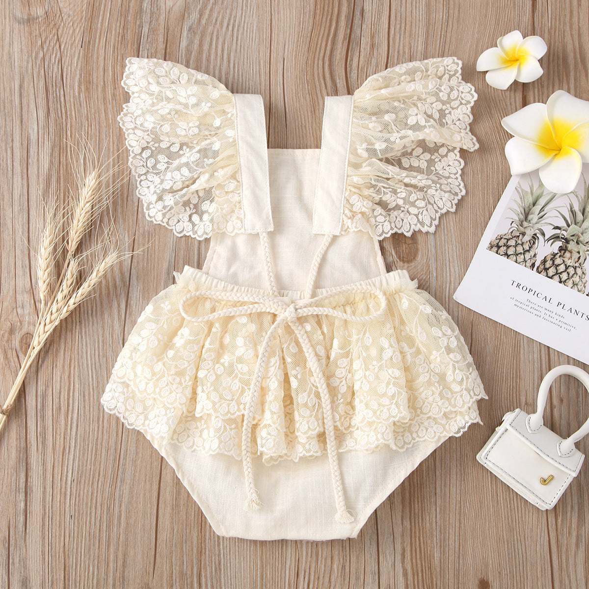 Floral Lace Girl's Infant Bodysuit