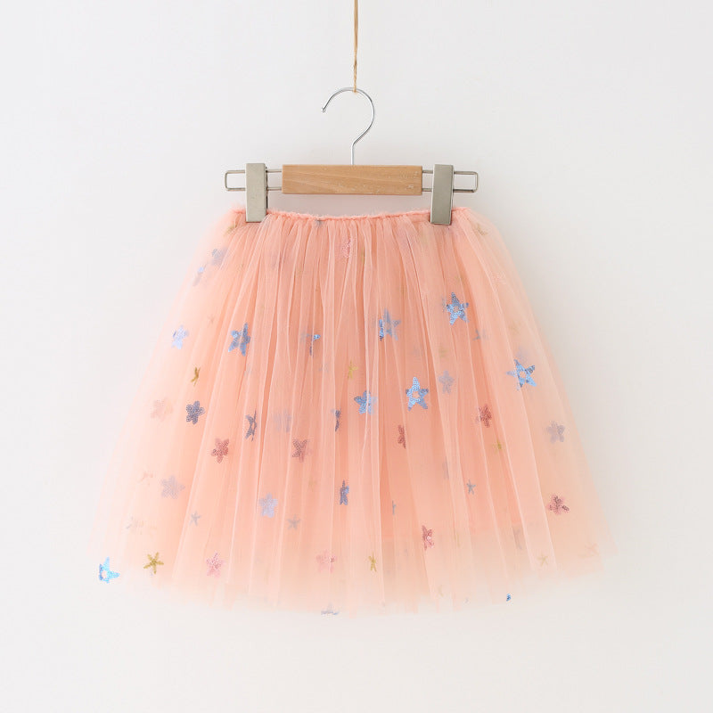 Small floral tulle skirt