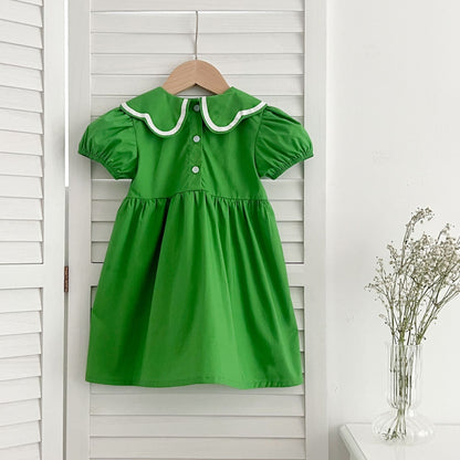 Green Bow Children's Dress