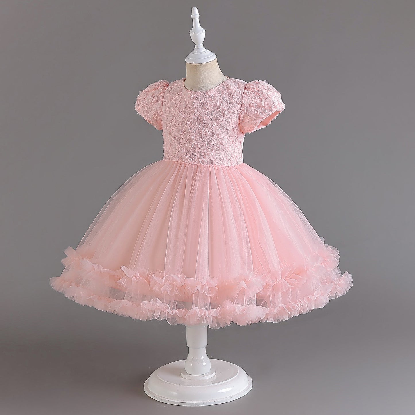 Tulle Flowers Children's Party Dress