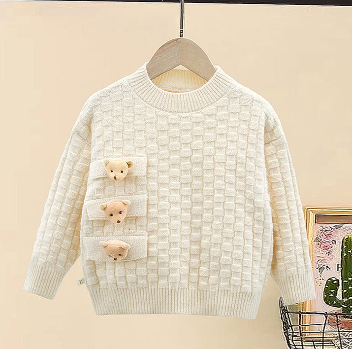 Women's Children's Blouse Knitted Teddy Bears