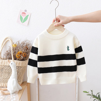 Men's Children's Dino Stripes Sweater