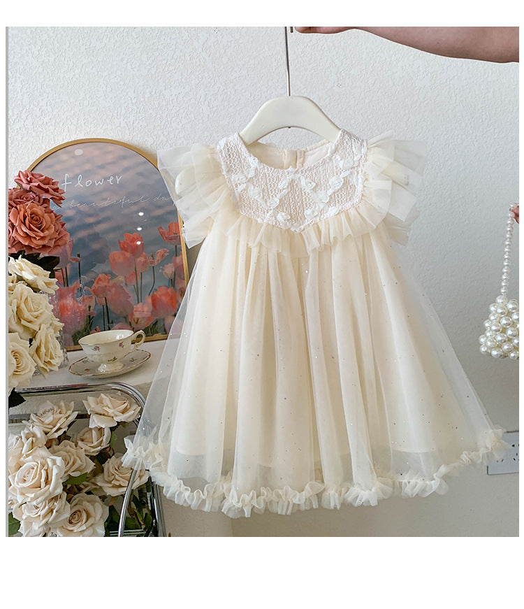 Children's Tulle Ruffles and Flowers Dress