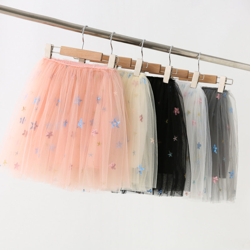 Small floral tulle skirt