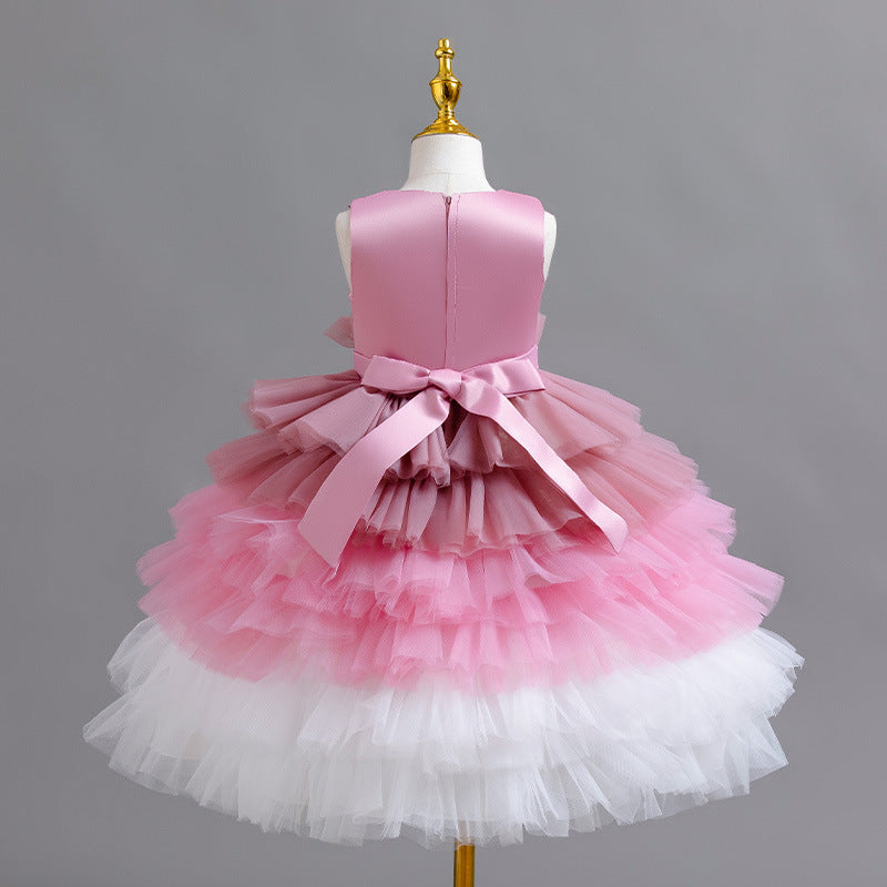 Shiny Tiered Tulle Children's Dress