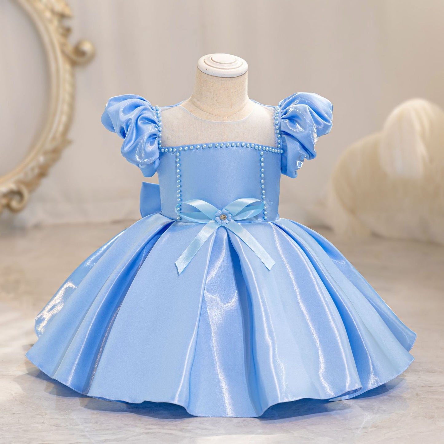 Pearls and Bow Party Dress