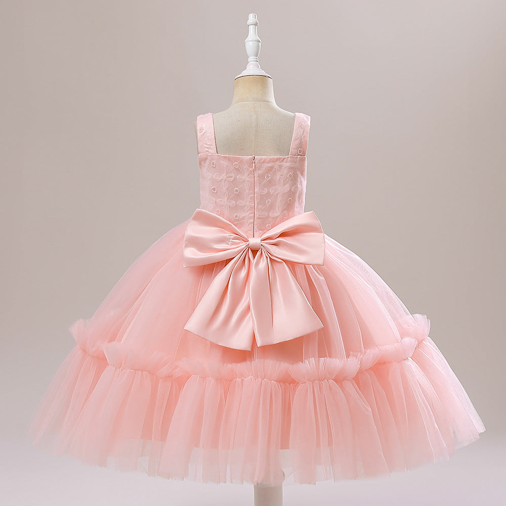 Tulle Sequins and Bow Party Dress