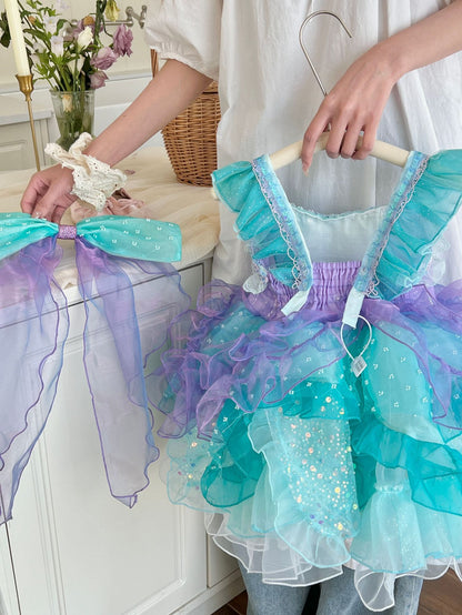 Children's Dress with Mermaid Bow