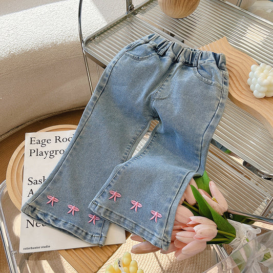 Girls' Infant Jeans Pants with Bows