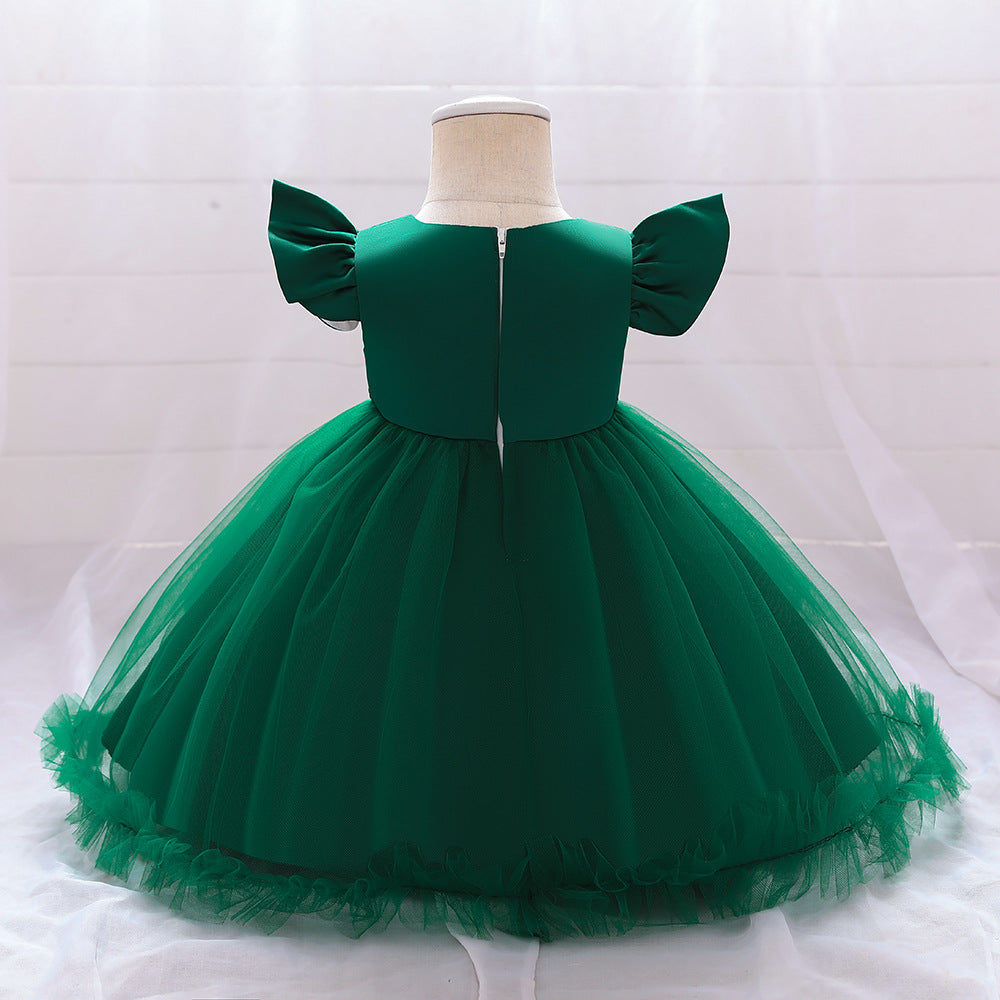 Children's Party Dress Tulle Flowers