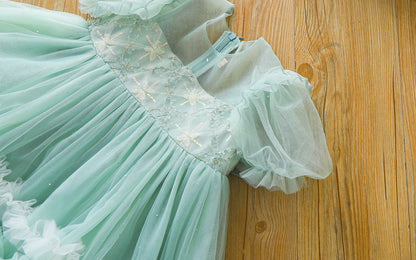 Children's Dress Tulle Glitter Ruffles