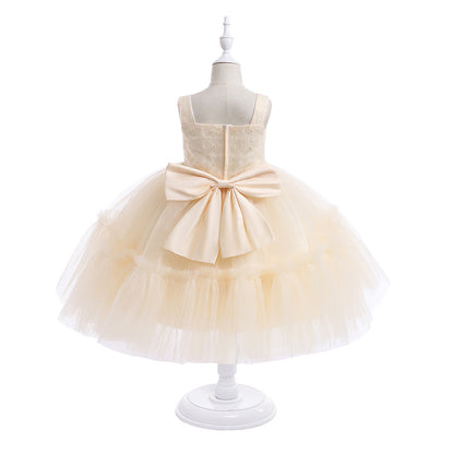 Tulle Sequins and Bow Party Dress