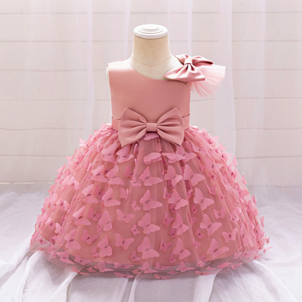 Children's Butterfly and Bow Party Dress