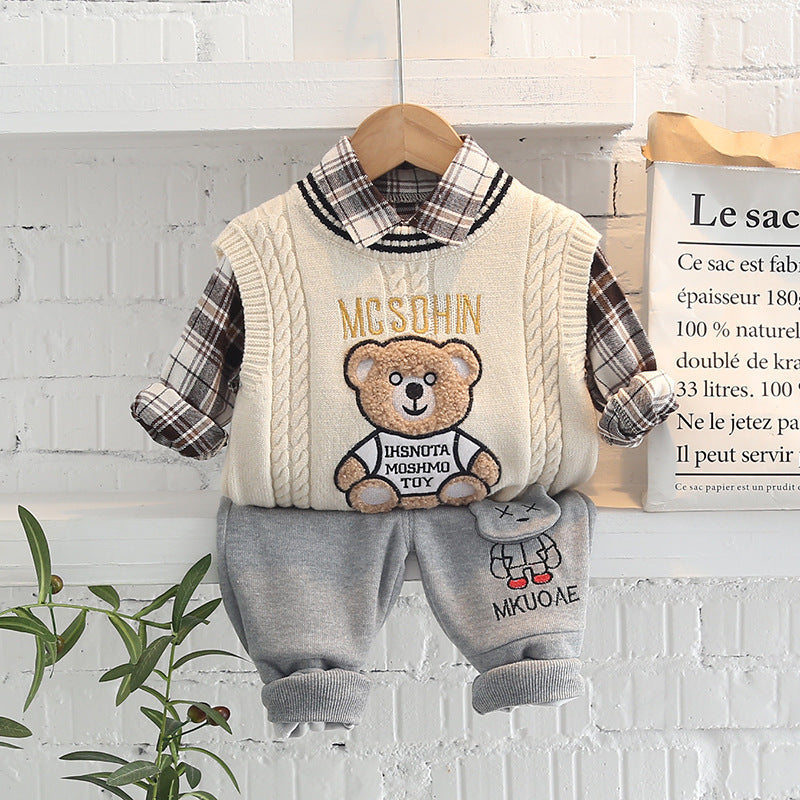 Men's Children's 3-Piece Winter Bear Set