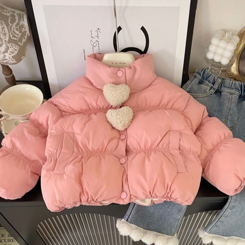 Children's Pompom Heart Coat