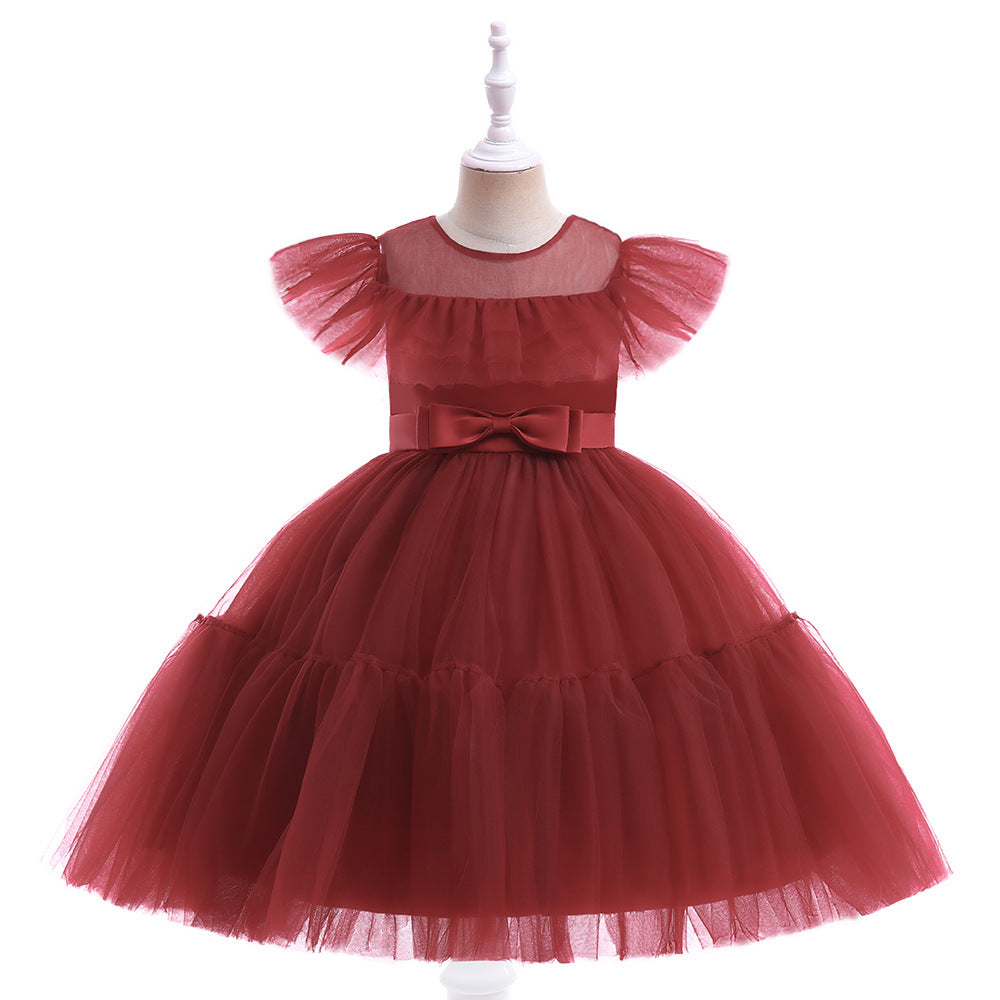 Children's pleated tulle dress