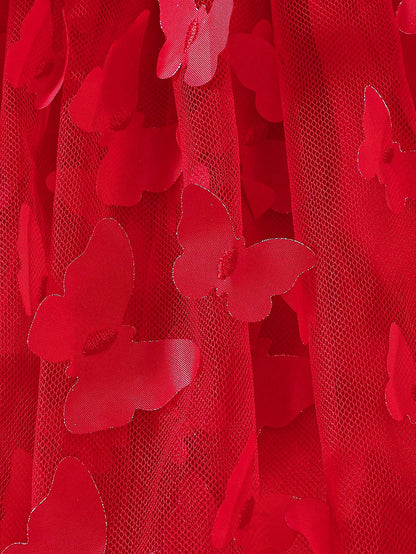 Red Infant Dress Butterflies