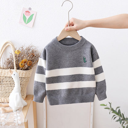 Men's Children's Dino Stripes Sweater