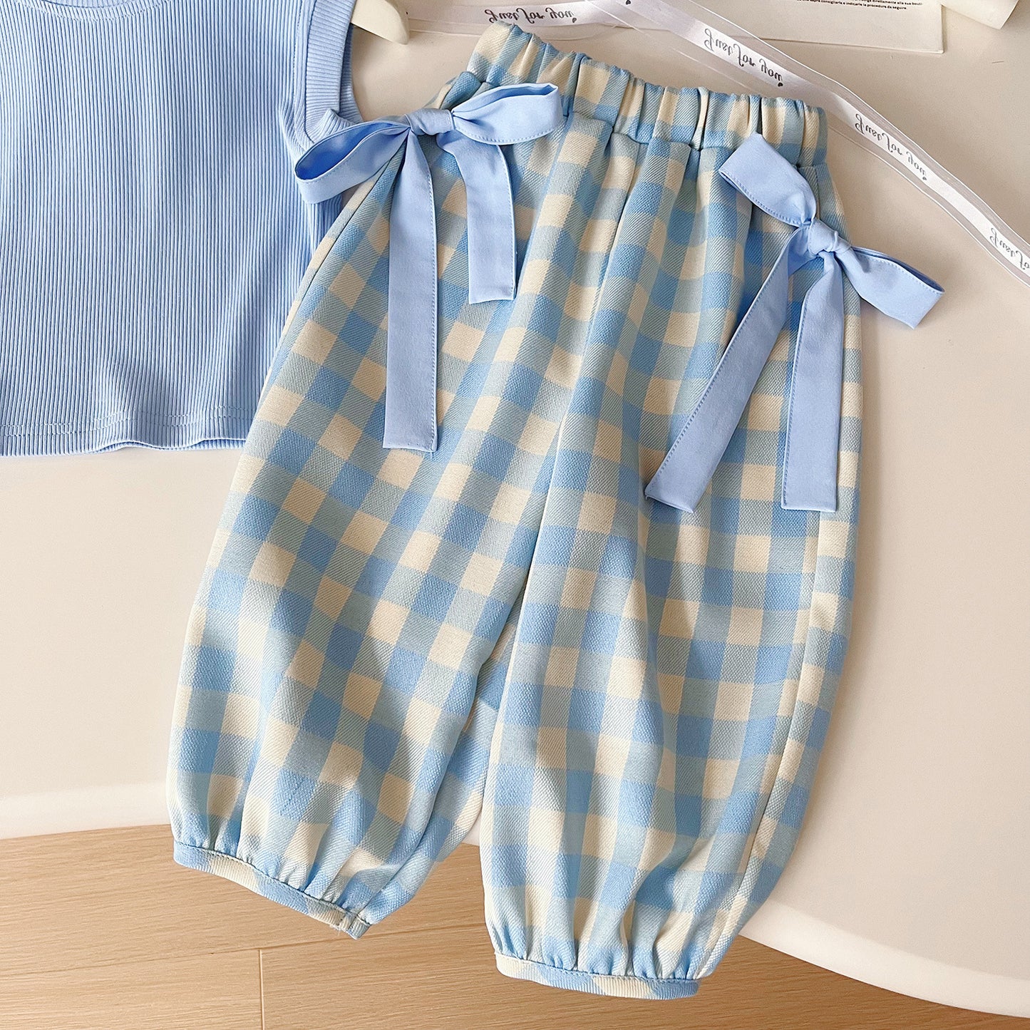 Blue Plaid Girls' Children's Set