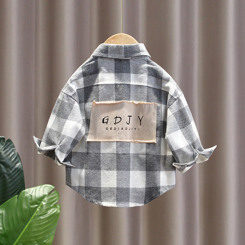 Long Sleeve Plaid Children's Shirt