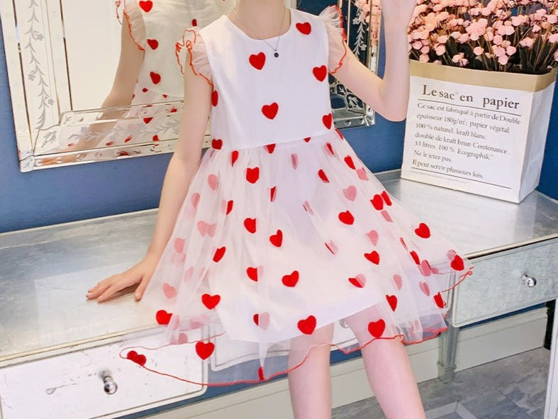 Little Hearts Tulle Children's Dress