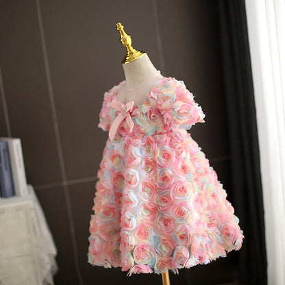 Pink Flowers Children's Dress