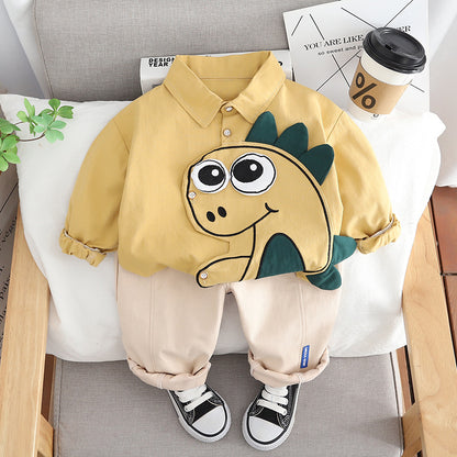 Men's Children's Set Dinosaur Shirt