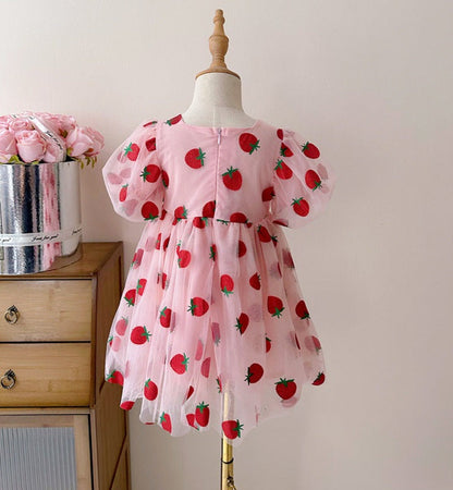 Children's Strawberry Tulle Dress