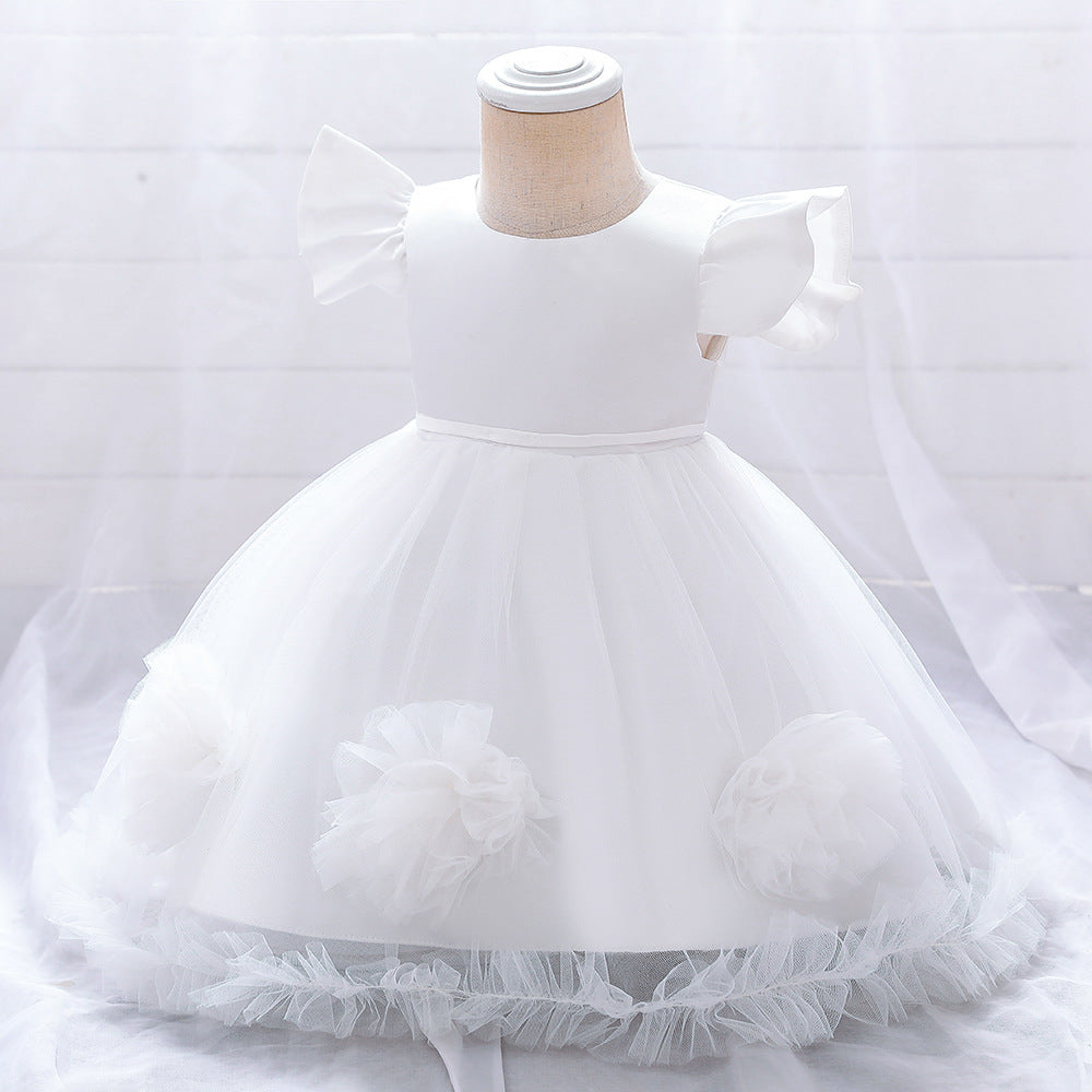 Children's Party Dress Tulle Flowers