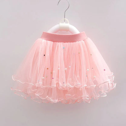 Children's Tulle Pearls Skirt