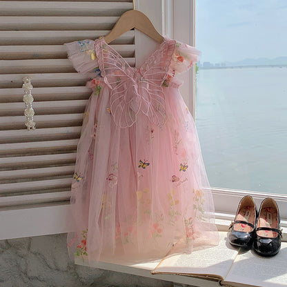 Children's Floral and Wing Dress