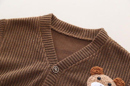 Men's Children's Set 3-Piece Knitted Bear