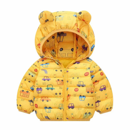 Puffer Children's Jacket Ear Prints