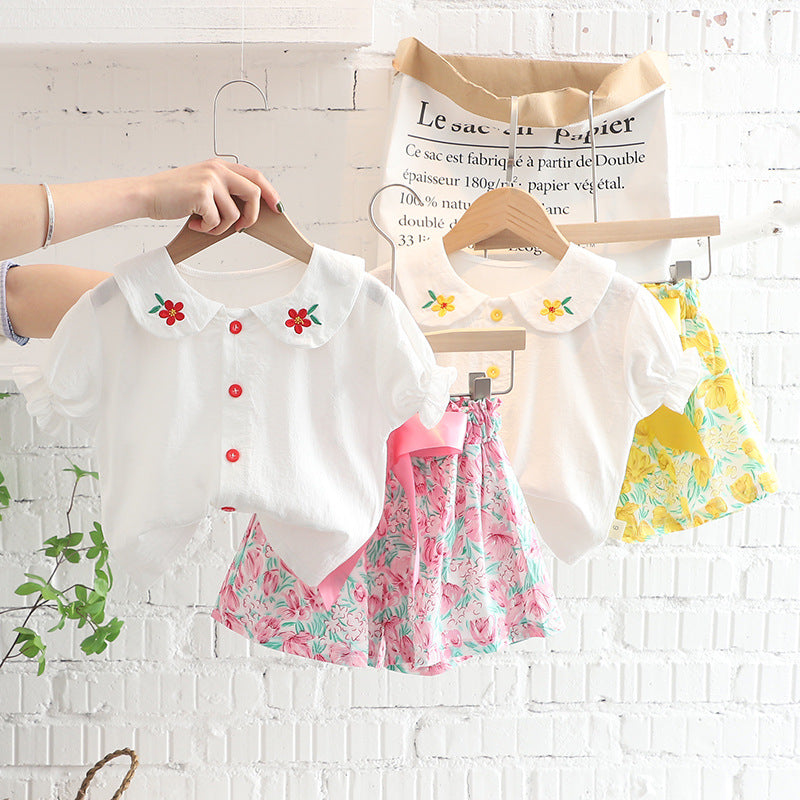 Girls' Summer Infant Set Little Flowers