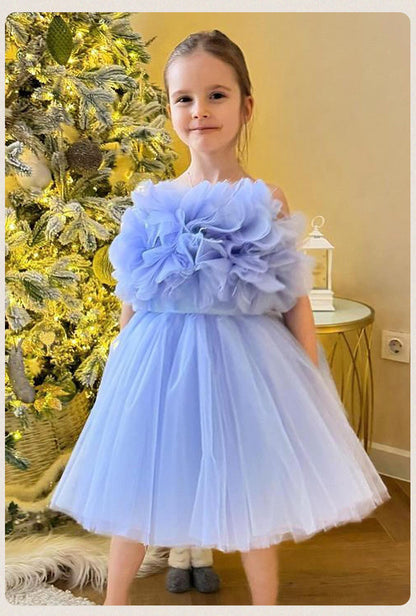 Tulle Flowers Children's Party Dress