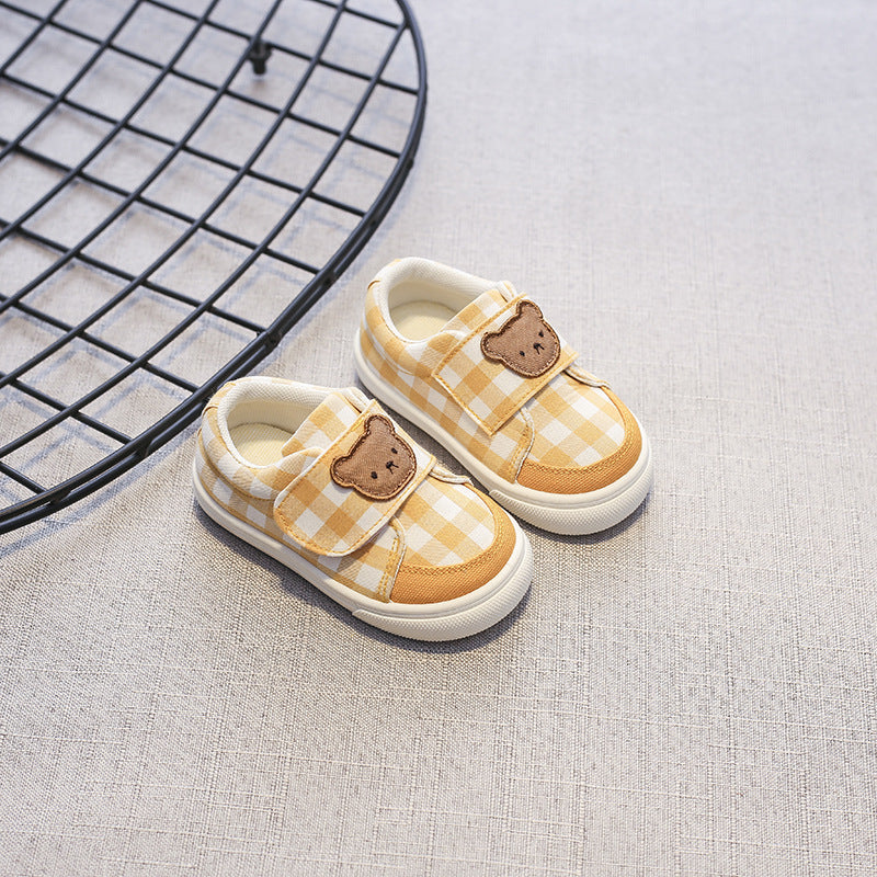 Bear Checkered Children's Sneakers