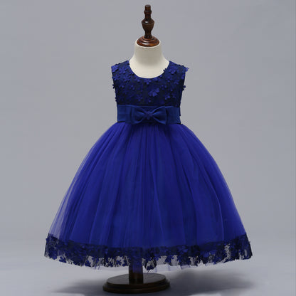 Children's Party Dress Tulle Flowers