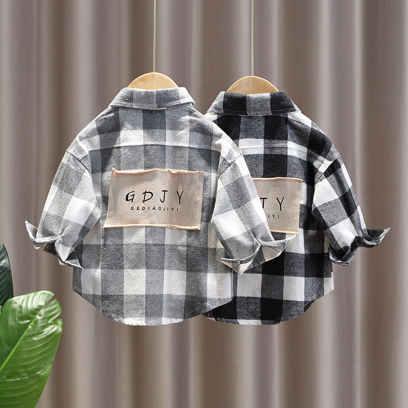 Long Sleeve Plaid Children's Shirt