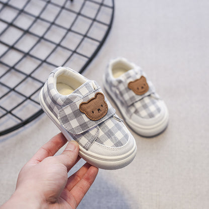 Bear Checkered Children's Sneakers