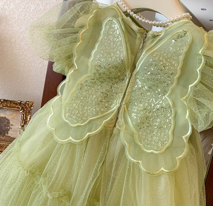 Asinha Bright Green Children's Dress